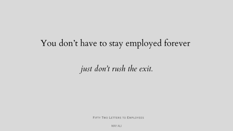 Be financially ready before you resign