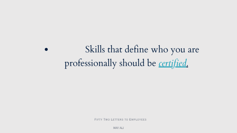 Certification matters more than many people think